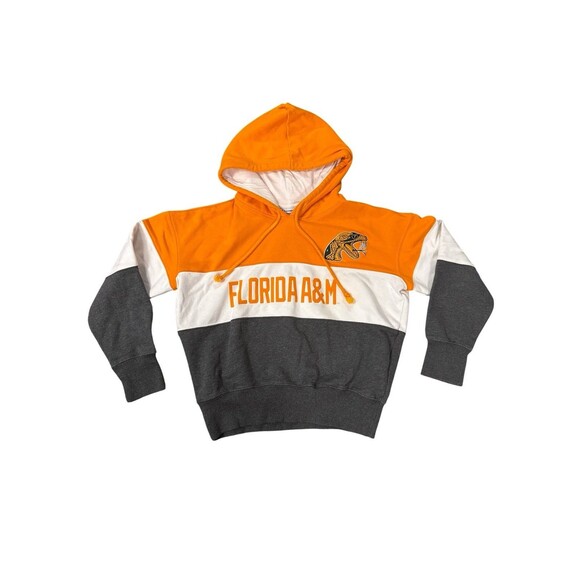 Champion Tops - FAMU Florida A&M Champion Embroidered Gray Orange Hoodie Women’s Sz M Rattlers ￼